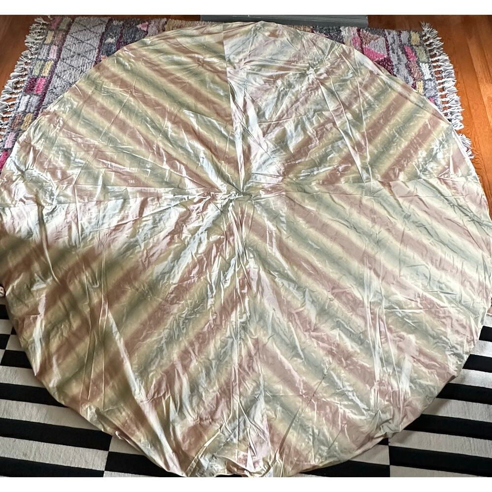 Silk Tablecloth 90” taffeta custom made luxurius pastel cream pink blue round